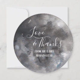 Cartões de agradecimentos De Manuseio Da Lua Negra