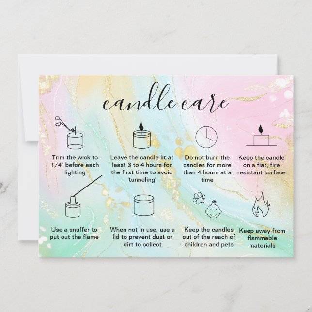 Cartões de agradecimentos de manutenção de velas A (Frente)