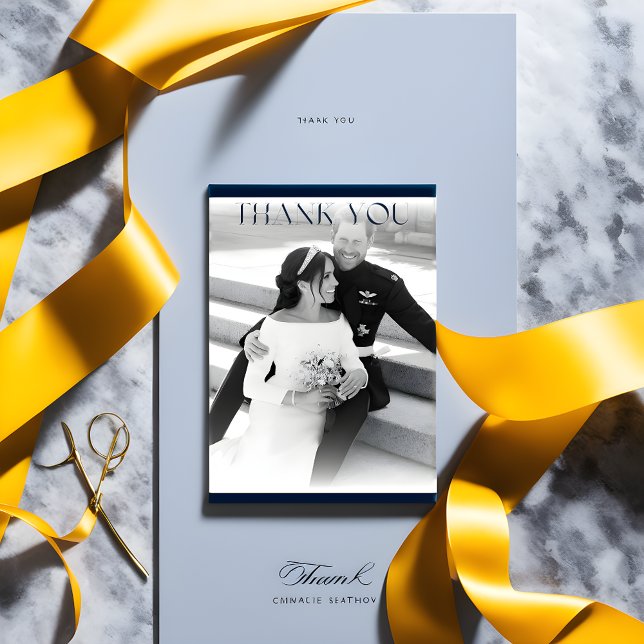 Cartões de agradecimentos de Marinho Moderno Cláss (Criador carregado)