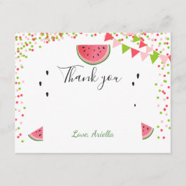 Cartões de agradecimentos de melancia 1 num verão 