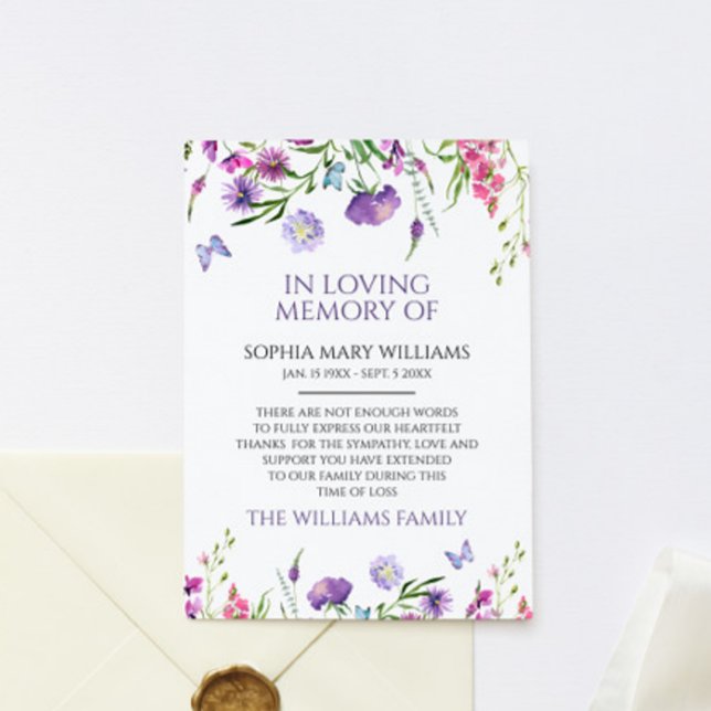 Cartões de agradecimentos de Memória de Simpatia d (Criador carregado)