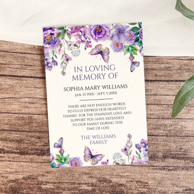 Cartões de agradecimentos de Memória de Simpatia d (Criador carregado)