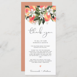 CARTÕES DE AGRADECIMENTOS de Mesa do Chá de fralda