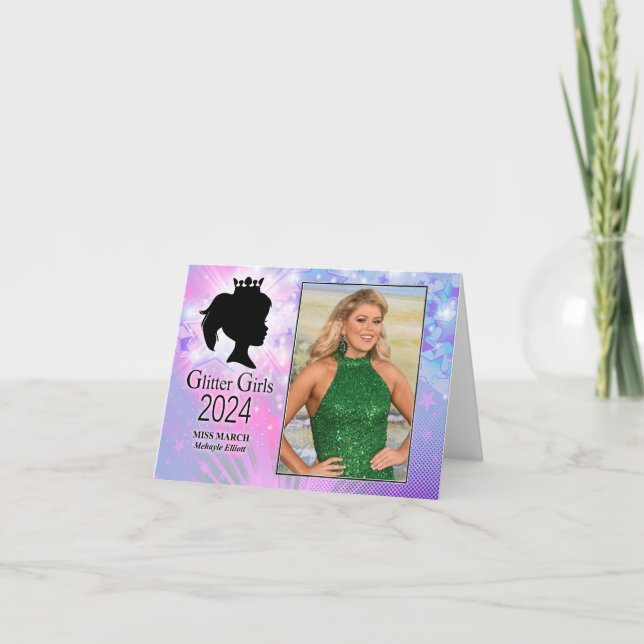 Cartões de agradecimentos de Miss março de 2024 (Frente)