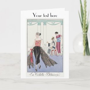 Cartões de agradecimentos de moda George Barbier A