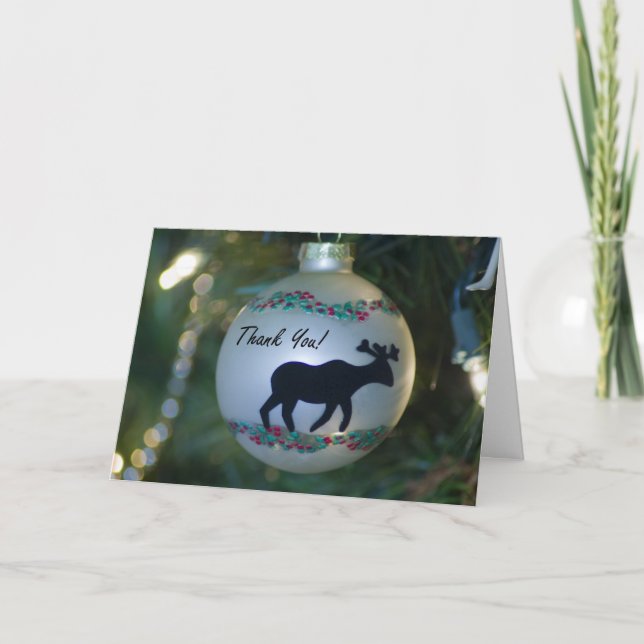 Cartões de agradecimentos de Moose Ornament (Frente)