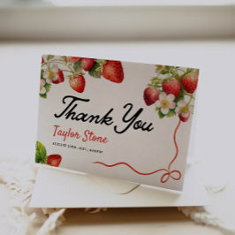 Cartões de agradecimentos de morango