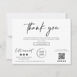 Cartões de agradecimentos de Negócios de Script Mo