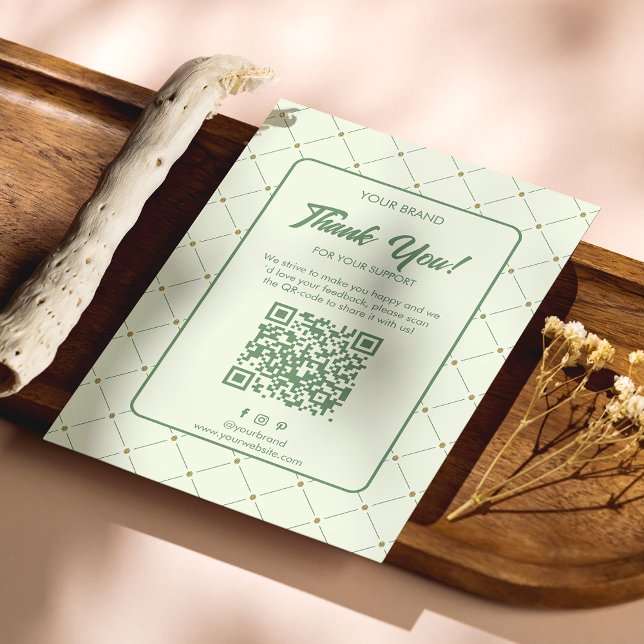 Cartões de agradecimentos de negócios ecológico el (Criador carregado)