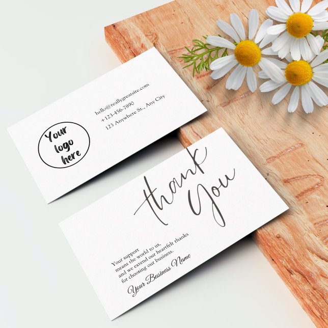Cartões de agradecimentos de negócios personalizad (Business Thank You Card)