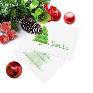 Cartões de agradecimentos de Noel Joyoux Verde