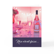 Cartões de agradecimentos de óculos coloridos rosa