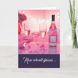 Cartões de agradecimentos de óculos coloridos rosa