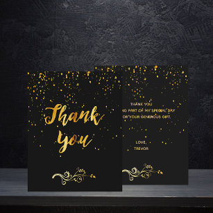Cartões de agradecimentos de orçamento ouro preto