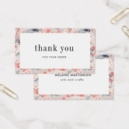 Cartões de agradecimentos De Ordem Floral Da Sakur