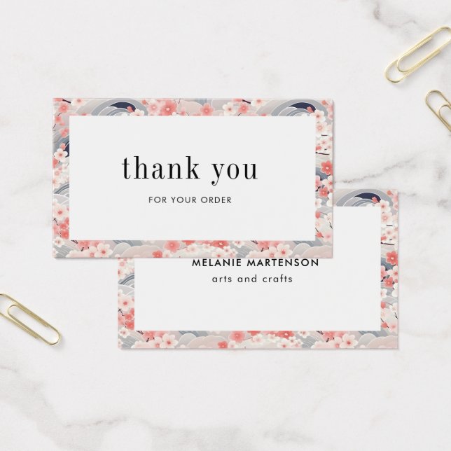 Cartões de agradecimentos De Ordem Floral Da Sakur (Escritótio)