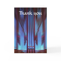 Cartões de agradecimentos de órgãos azuis