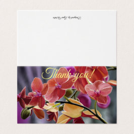 Cartões de agradecimentos de orquídea