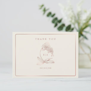 Cartões de agradecimentos de Orquídea Botânica Mon