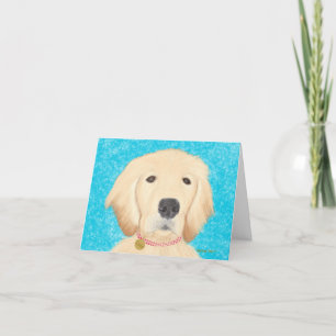 Cartões de agradecimentos de ouro do Retriever Águ