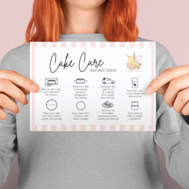 Cartões de agradecimentos de padaria do Cake Care (Criador carregado)