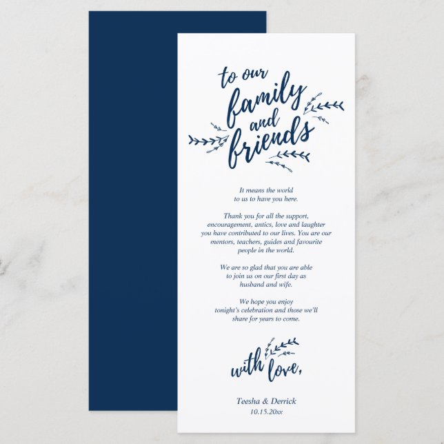 Cartões de agradecimentos de Parte de Definição de (Frente/Verso)