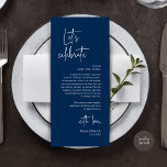 Cartões de agradecimentos de Partido de Janto de D<br><div class="desc">Introduzindo o toque perfeito para a sua recepção de casamento - nosso elegante marinho azul Casamento Obrigado Coloque Cartões de Configuração, com o título de cartão "Celebração de Vamos"! Projetados para expressar sua profunda apreciação pela presença de cada convidado em seu dia especial, essas cartas são a maneira ideal de...</div>