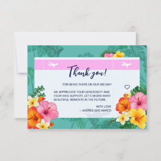 Cartões de agradecimentos De Passagem De Embarque