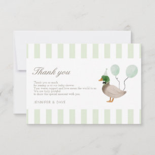 Cartões de agradecimentos de Pato Verde Mallard