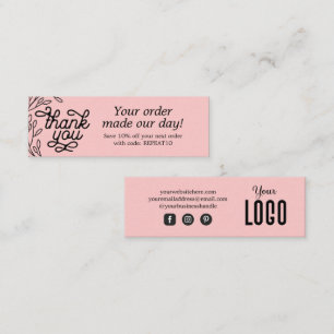 Cartões de agradecimentos de Pedidos Personalizad