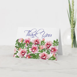 Cartões de agradecimentos de Peony Poly Baixo