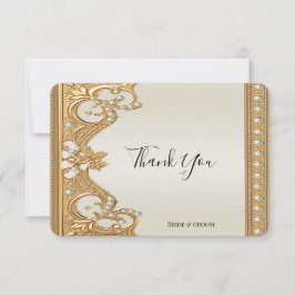 Cartões de agradecimentos de Pérolas Brancas do Or