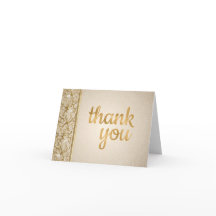 Cartões de agradecimentos de Pérolas Douradas Eleg