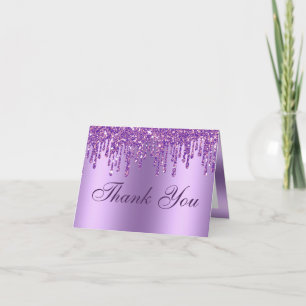 Cartões de agradecimentos De Pés De Bebê Roxo Com
