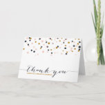 Cartões de agradecimentos de Pontos de Confetti Ro<br><div class="desc">Na moda de Cartões de agradecimentos de Pontos de Confetti e placas únicas com pontos de confete púrpura escura,  dourado e escuro. Itens correspondentes e outras cores estão disponíveis.</div>