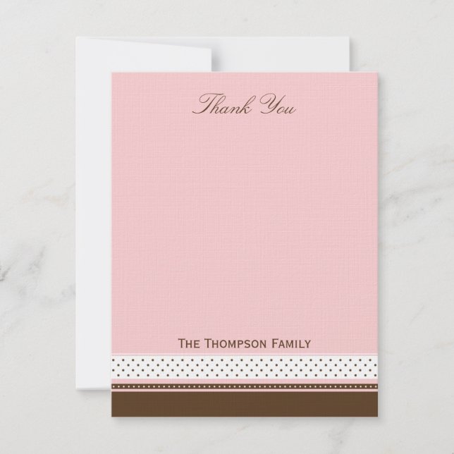 Cartões de agradecimentos de pontos e tiras (Frente)