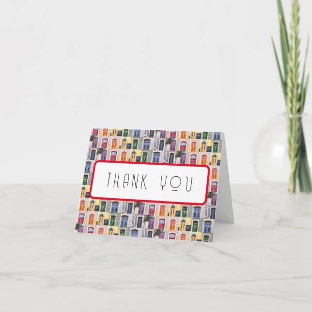 Cartões de agradecimentos de Portas Portugal (Frente)