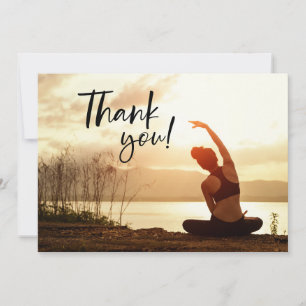 Cartões de agradecimentos de Posição do Yoga