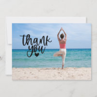 Cartões de agradecimentos de Posição do Yoga