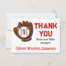 Cartões de agradecimentos de primeiro aniversario