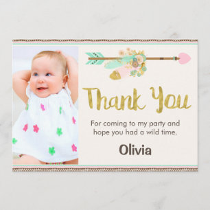 Cartões de agradecimentos de primeiro aniversario 