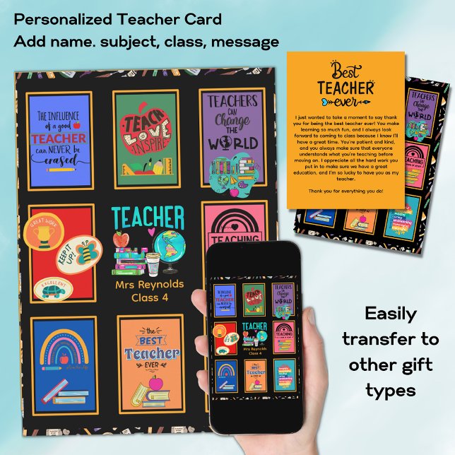 Cartões de agradecimentos de Professor Personaliza (Criador carregado)