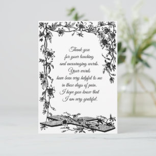 Cartões de agradecimentos de quadro de vinheta