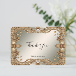 Cartões de agradecimentos de quadro do Ornamentado