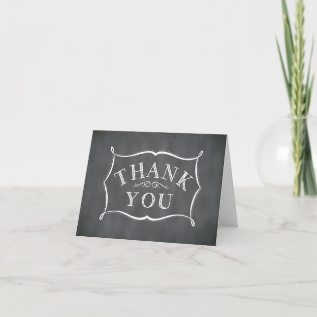 Cartões de agradecimentos de quadros chalkboard (Frente)