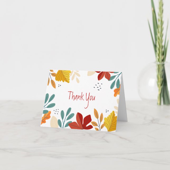 Cartões de agradecimentos de queda (Frente)