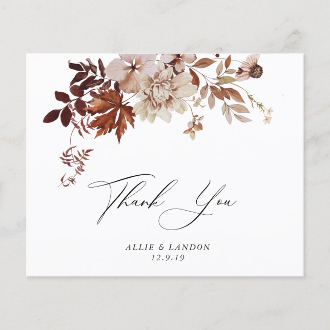 CARTÕES DE AGRADECIMENTOS de queda do orçamento (Frente)