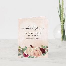 Cartões de agradecimentos de Queda Rustic Modern P