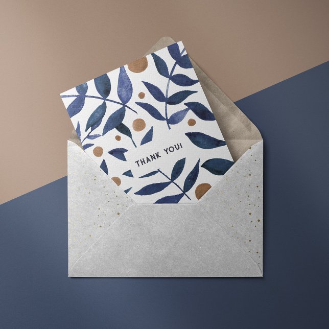 Cartões de agradecimentos de ramos de Indigo de Aq (Criador carregado)