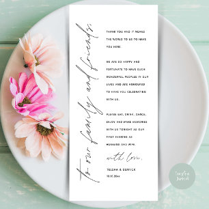Cartões de agradecimentos de Recepção de Casamento
